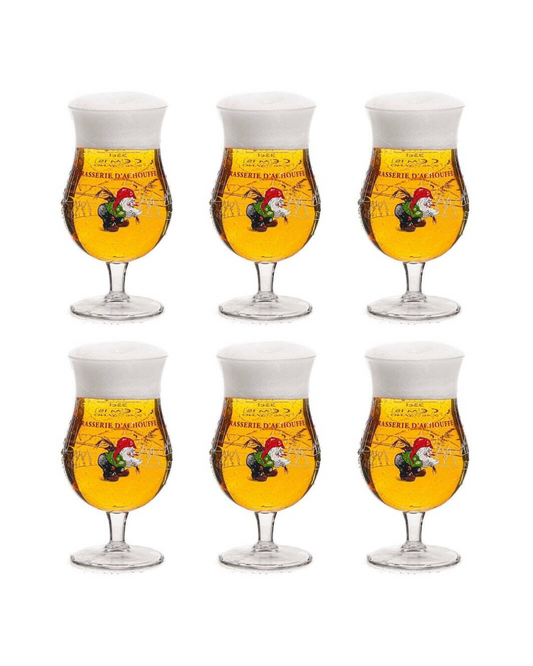 6x La Chouffe bierglazen 25cl combipakket