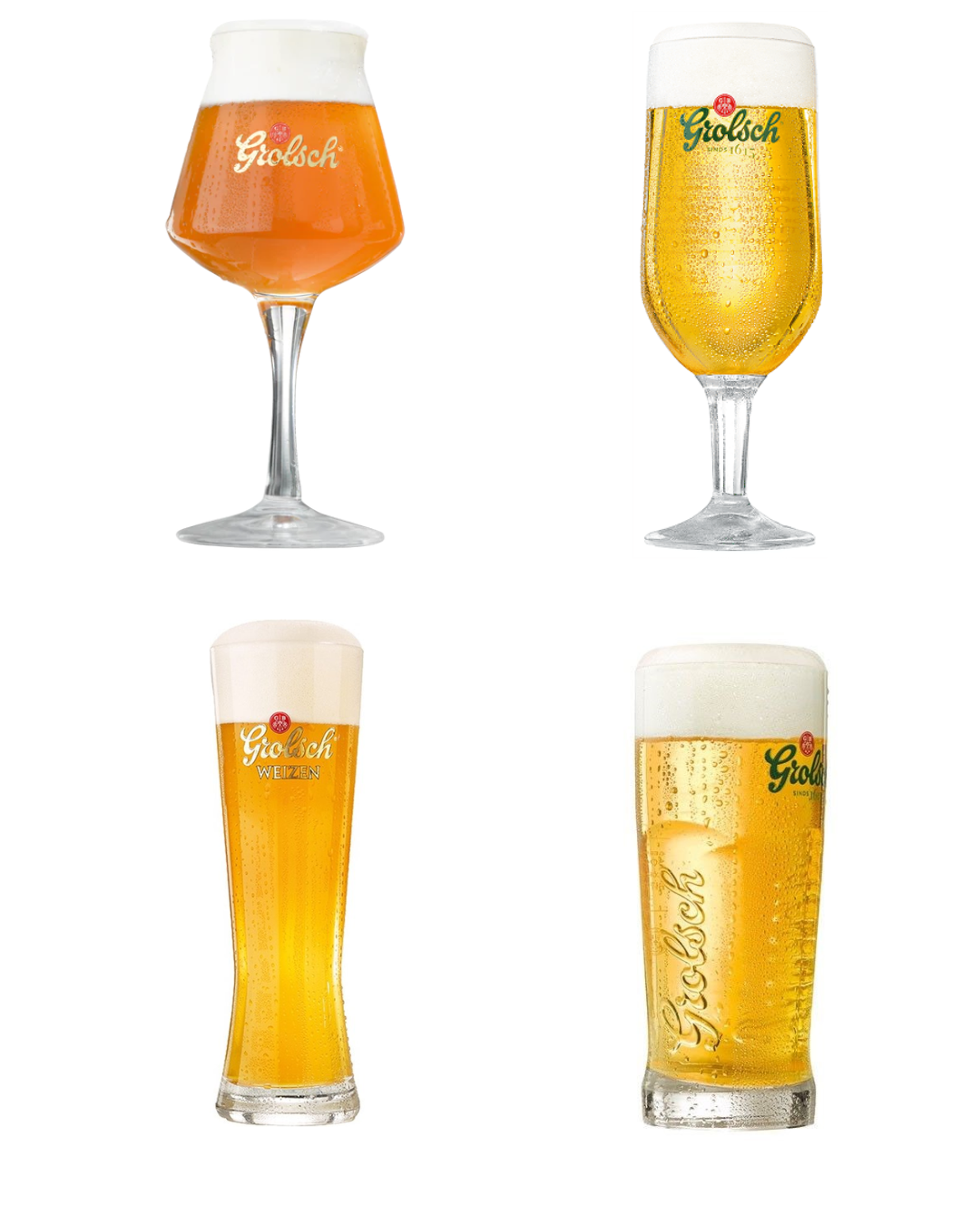 Grolsch bierglazenpakket 4 x 30/33CL glas.