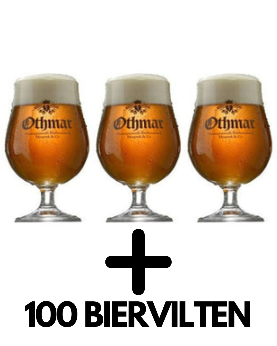 Othmar bol bierglas 30cl (3stuks) + 100 biervilten