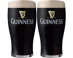 Guinness Bierglazen Pint 500 ml - Set van 2 glazen