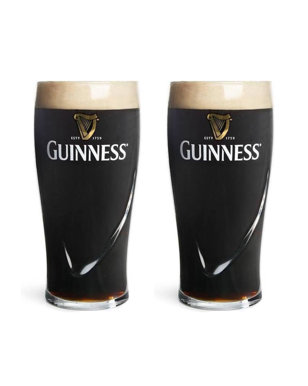 Guinness Bierglazen Pint 500 ml - Set van 2 glazen