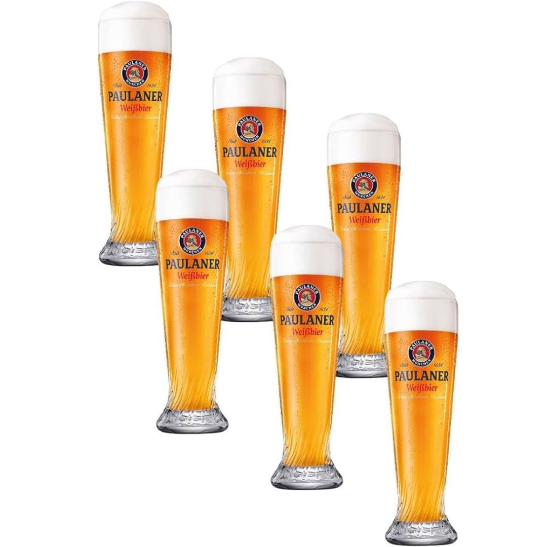 6 x Paulaner Hefe Weizenglas 50cl