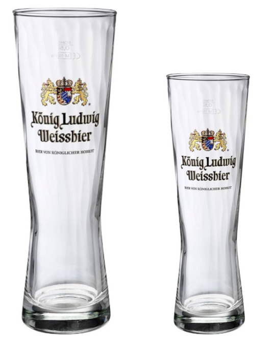 König Ludwig Weissbier Bierglazen 3 x 0.5 liter + 3 x 0.3 liter