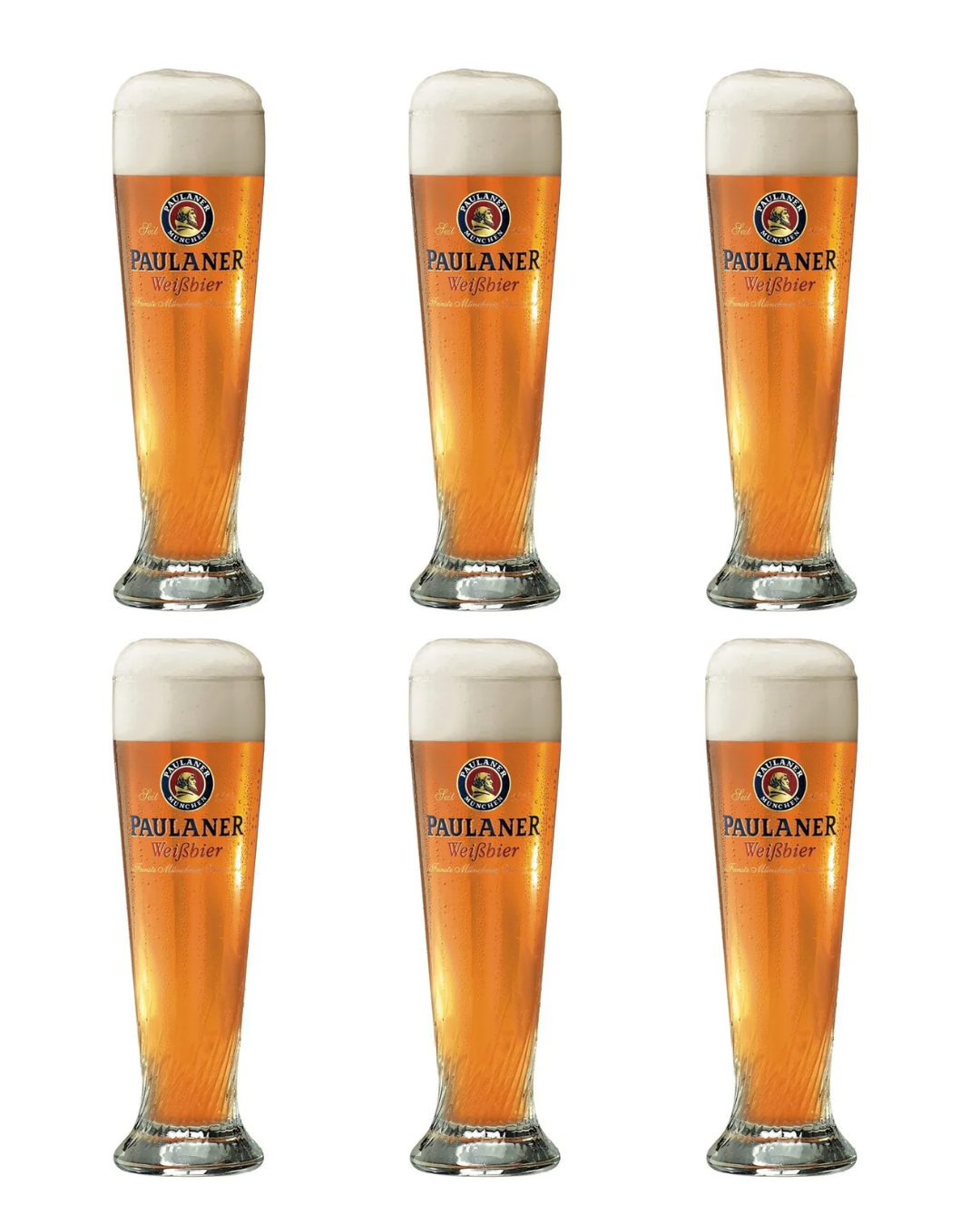 6 x Paulaner Hefe Weizenglas 50cl