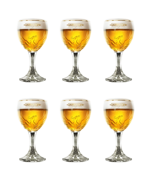 6x Grimbergen bierglas 33cl combipakket
