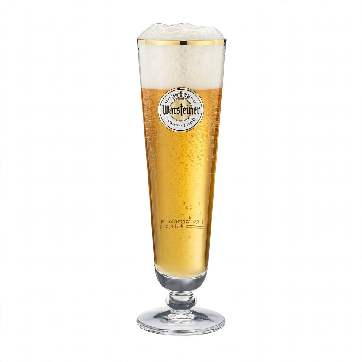 Warsteiner voetglas met logo