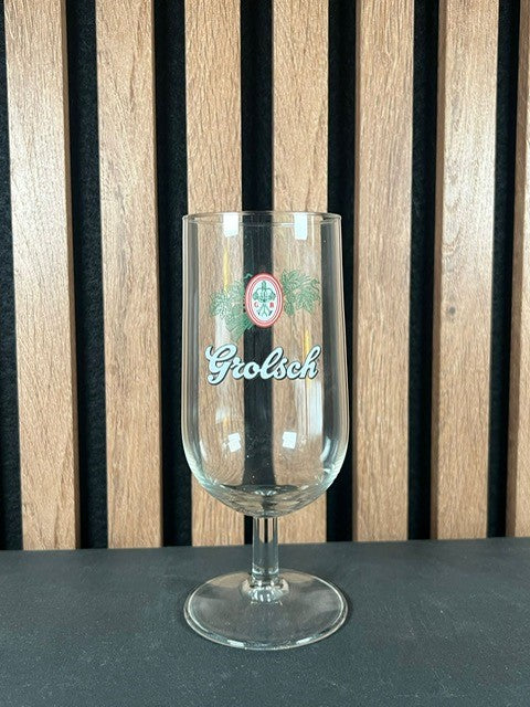 Retro Grolsch glass on foot 25cl